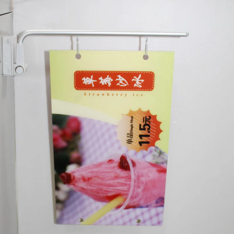 Magnetic supermarket poster advertising equipment pop poster floating metal display holder