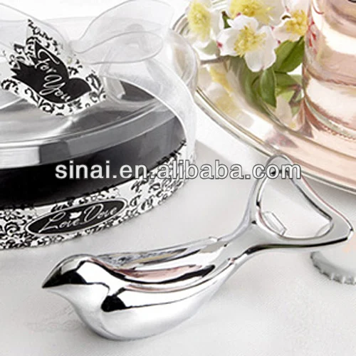 Love Bird Chrome Bottle Opener in Elegant Oval Showcase Gift box