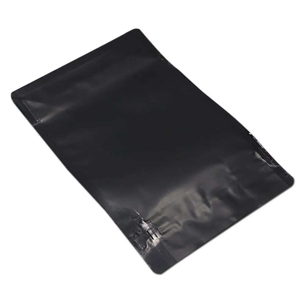 16oz wholesale custom printed Black side gusset stand up pouch ziplock with valve zipper flat block bottom coffee packaging bag