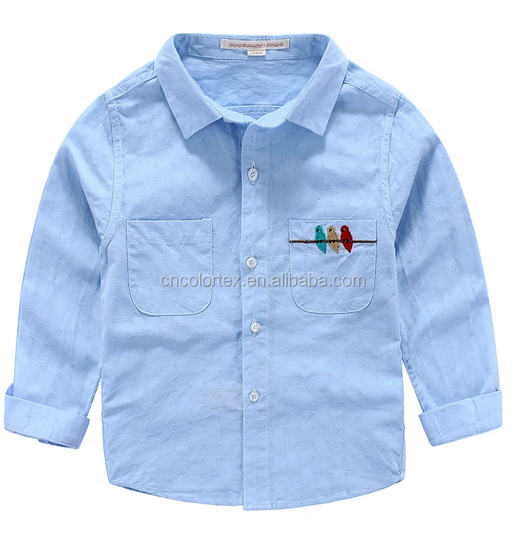 
The boy embroidery wholesale cartoon cotton long sleeve shirt 