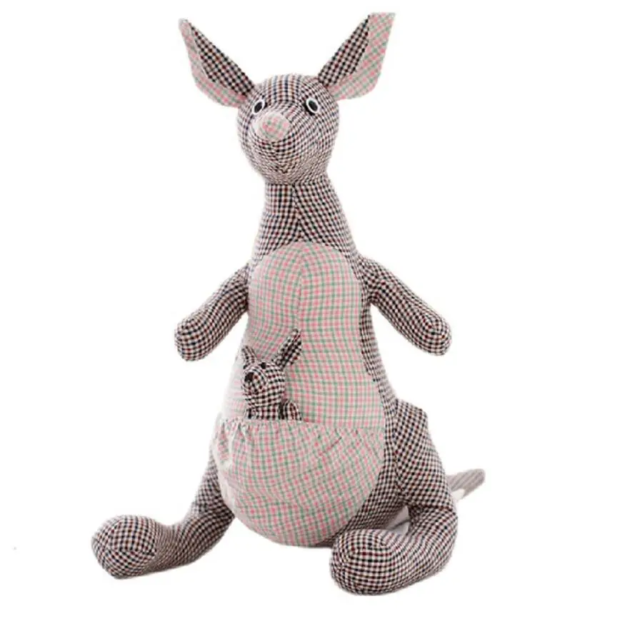 Гигантская плюшевая розовая мягкая игрушка-кенгуру большая