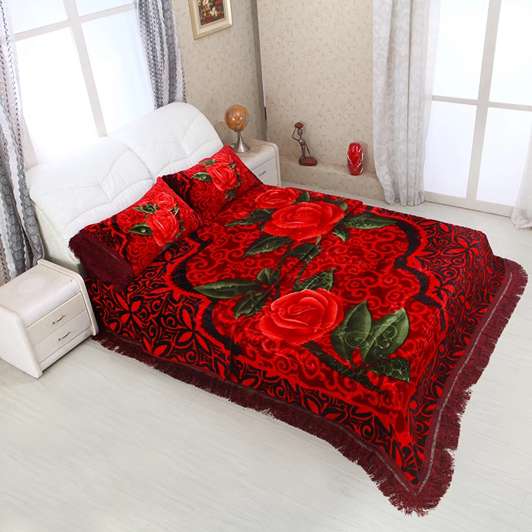 
OTSUKEORI Wholesale Luxury Bed Cover Set Big Size Mora Blanket For Bed Custom Korean Style 220x240cm 3d Bedding Set 