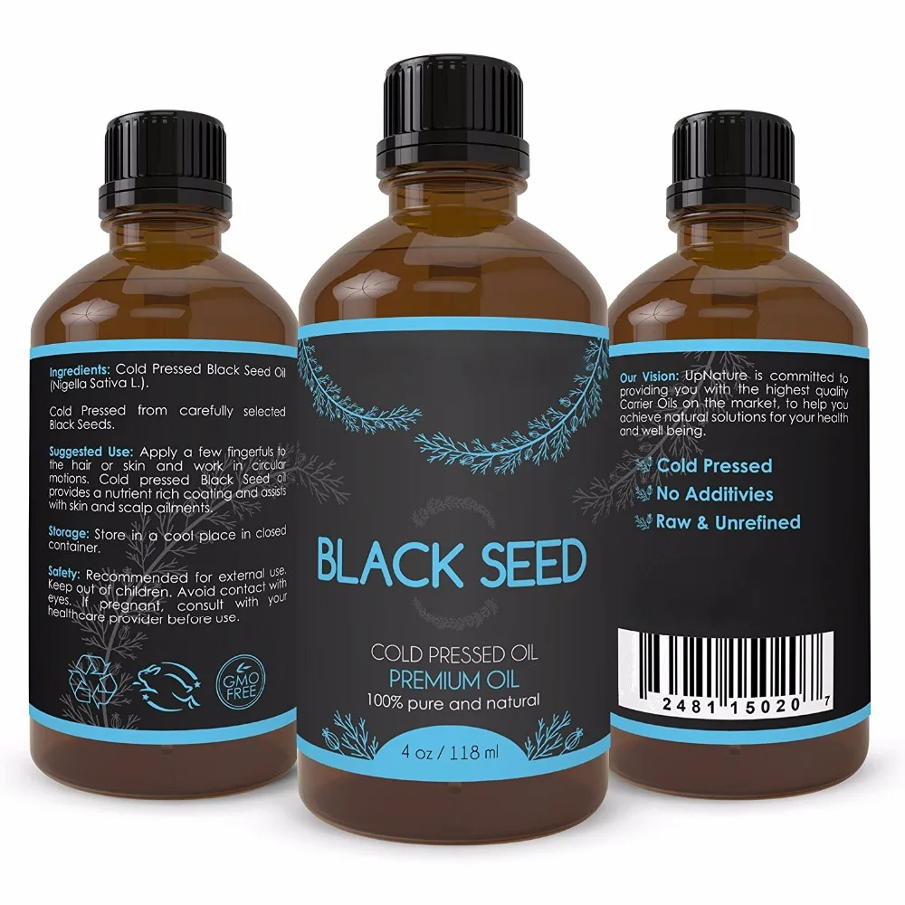 Organic Pure Black Seed Oil Premium Quality 100% Natural SEEDS GMP MSDS OEM/ODM for Hair Growth