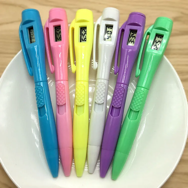 Promotional Electronic Clock Ballpoint Pen With ClocK Time 2019