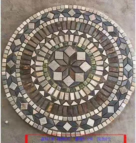 Slate Mosaic Pattern Decorative Natural Garden Round Paving Stone