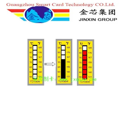
55-85 degree reversible Temperature Color Changing from White to Red label 089 