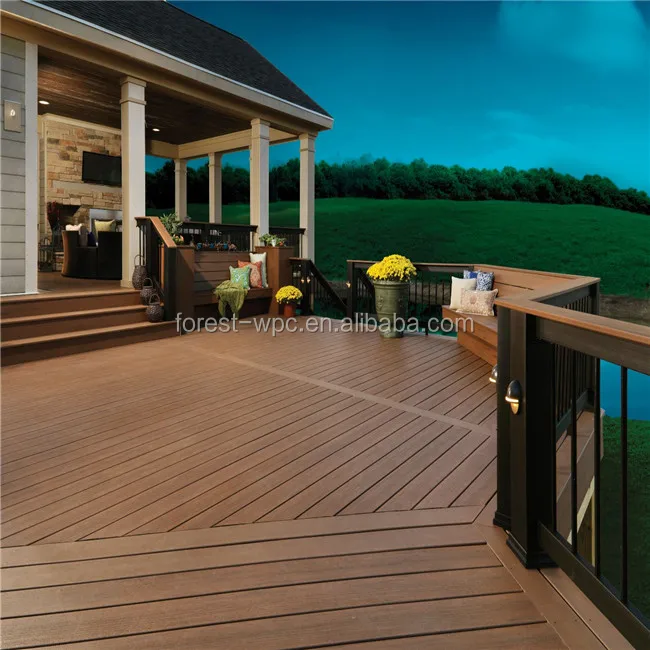 Wood Floor Type and Outdoor Wood Extruded Plastic Composite Deck WPC Decking Manufacture
