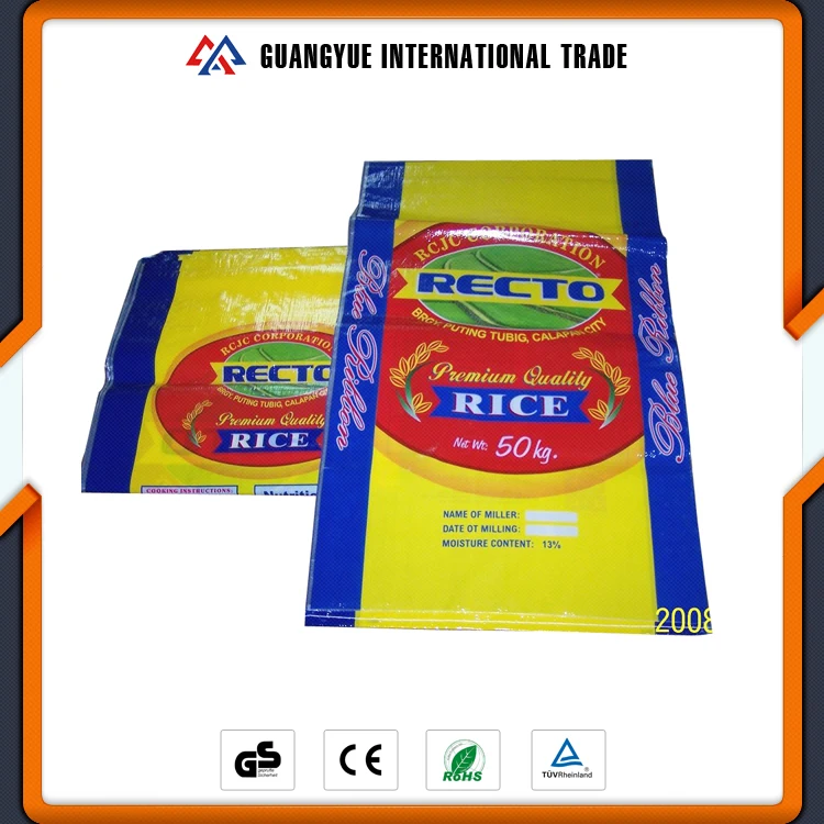 Guangyue Высокое Качество 50 КГ PP Сплетенных Рисовых Упаковки Bag Manufacturer In China