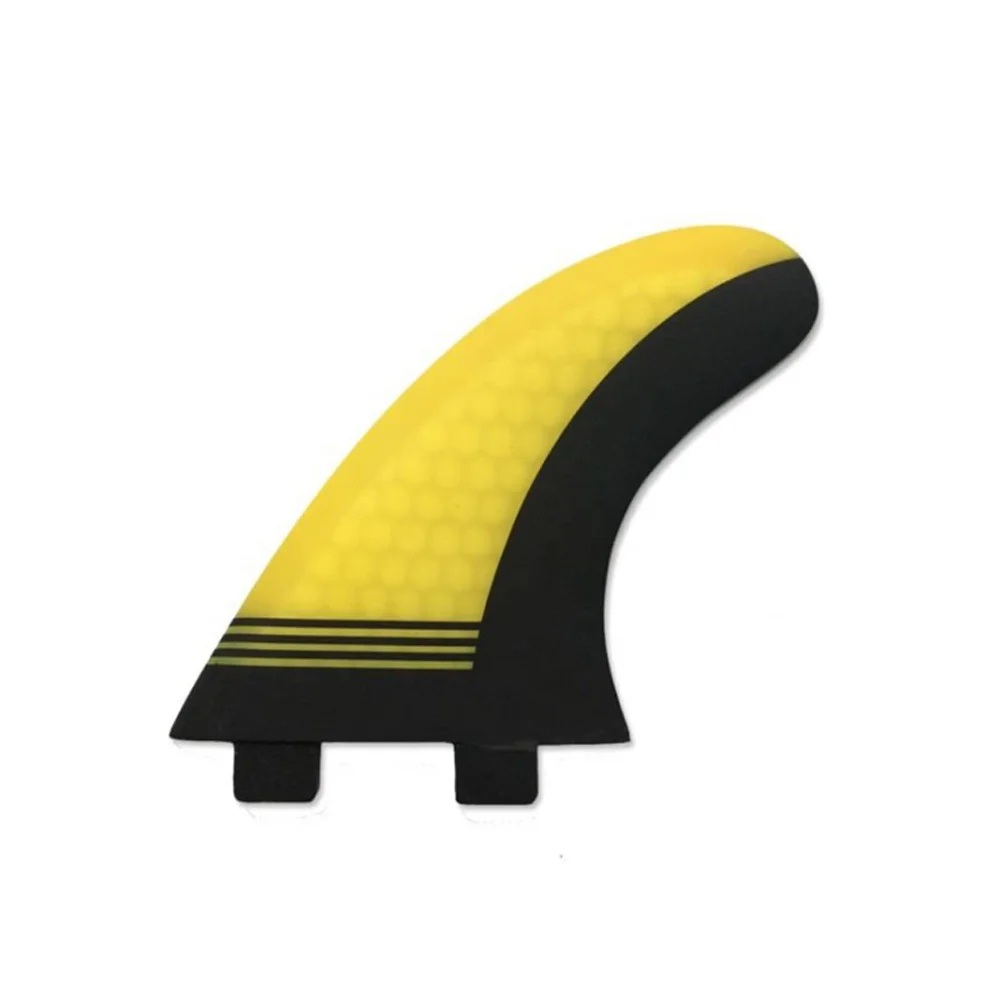 Highly polished fiberglass honeycomb jet surf fins G5 triple-set