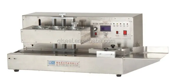 
automatic continuous band sealer machine for plastic bottle 