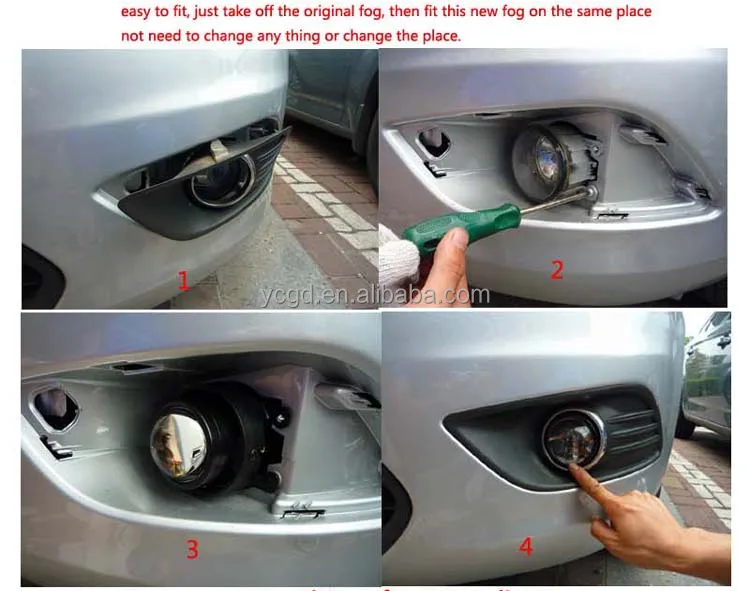 LED Projector Lens Light Fog Lamp Bi Xenon Fog Light For NP200