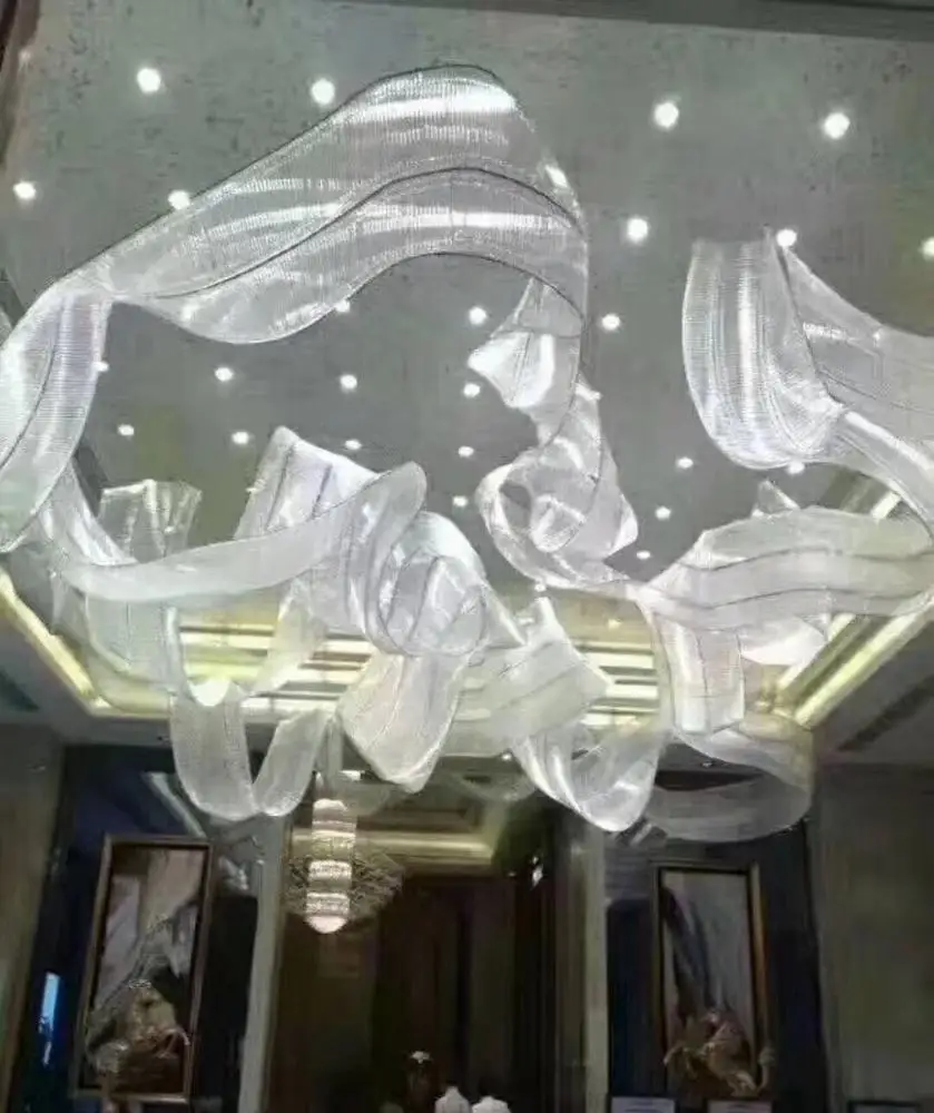 Creative design large luxury moden Glass LED chandelier pendant lamp