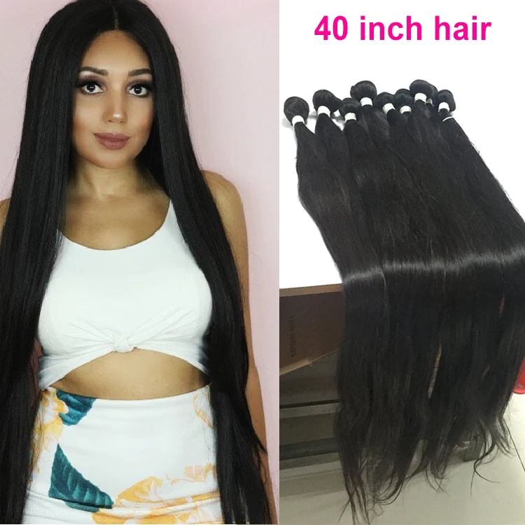 10 to 40 inch long virgin human hair bundles for women unprocessed natural straight raw indian hair wholesale with factory price