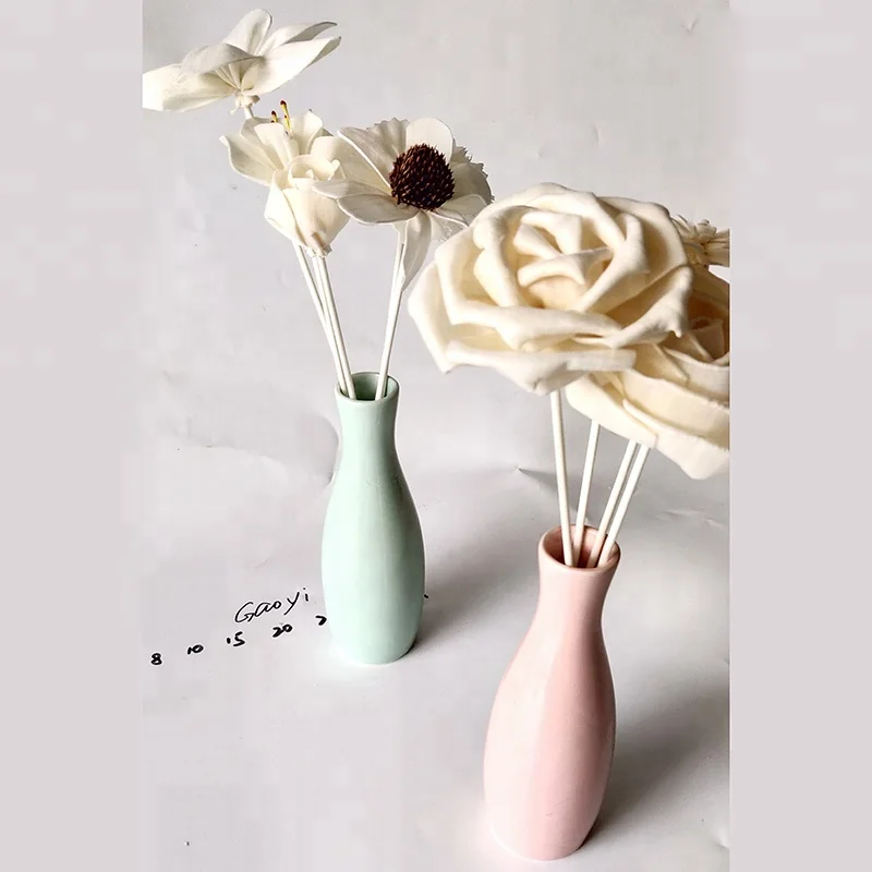 Air Fresheners decorative handmade unscente aroma wood sola balsa Flower with fiber sticks