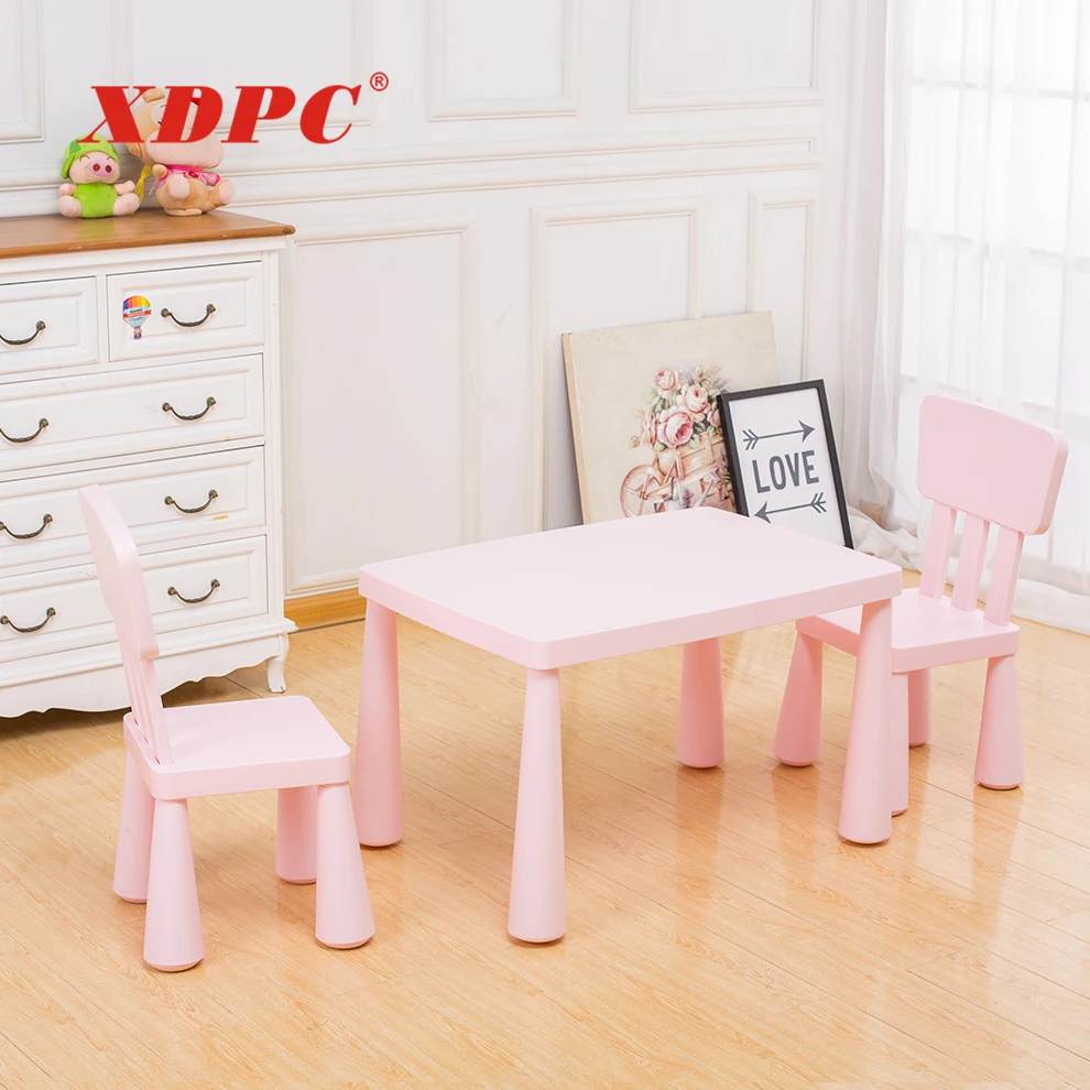 Preschool/school plastic table and chairs for kids