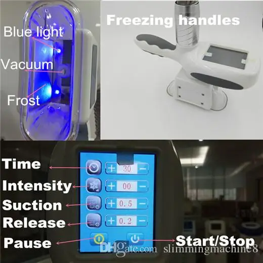 2 Cryo Handle Fat Freeze Belt Vacuum Lipo Cavitation RF Laser Slim Machine