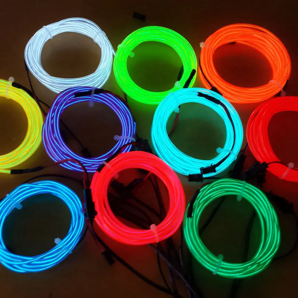 Flexible neon car lighting EL wire
