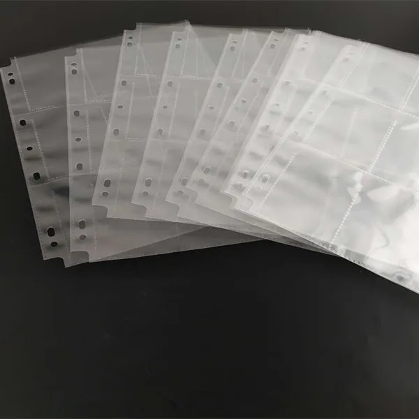 Customizable specifications 11 Holes 9 Pocket Pages Protectors Trading Card Pages Sleeves for  collect card
