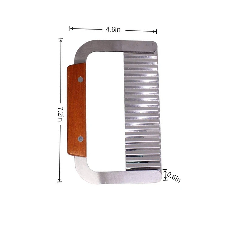 
Factory Direct Sale 7-Inch Stainless Steel Serrator Vegetable Potato Cutter 