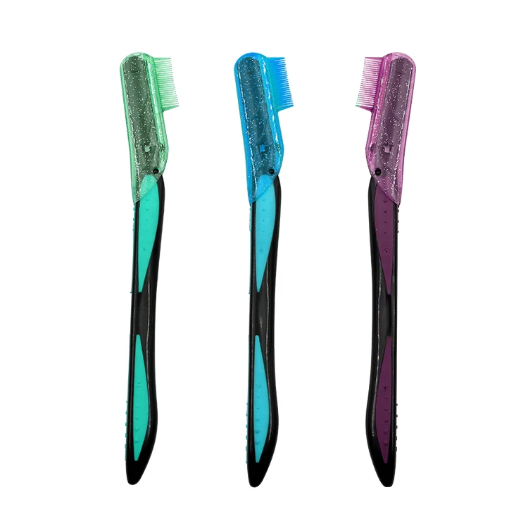 Триммер для бровей, нож с кисточкой для бровей, бритва для бровей для женщин