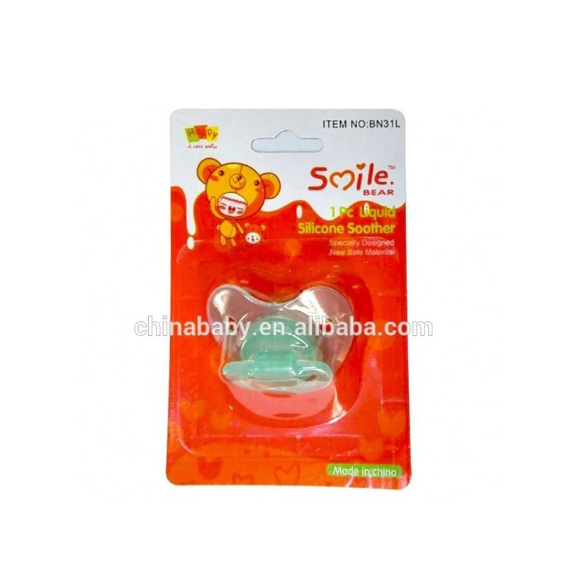 
Smile Bear Wholesale Food Grade Silicone Flat Duck Mouth Design Baby Pacifier 