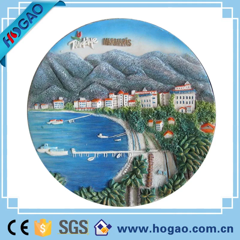 2016 Alibaba дешево оптом смолы туристических городов пользовательский 3d сувенирный магнит на холодильник