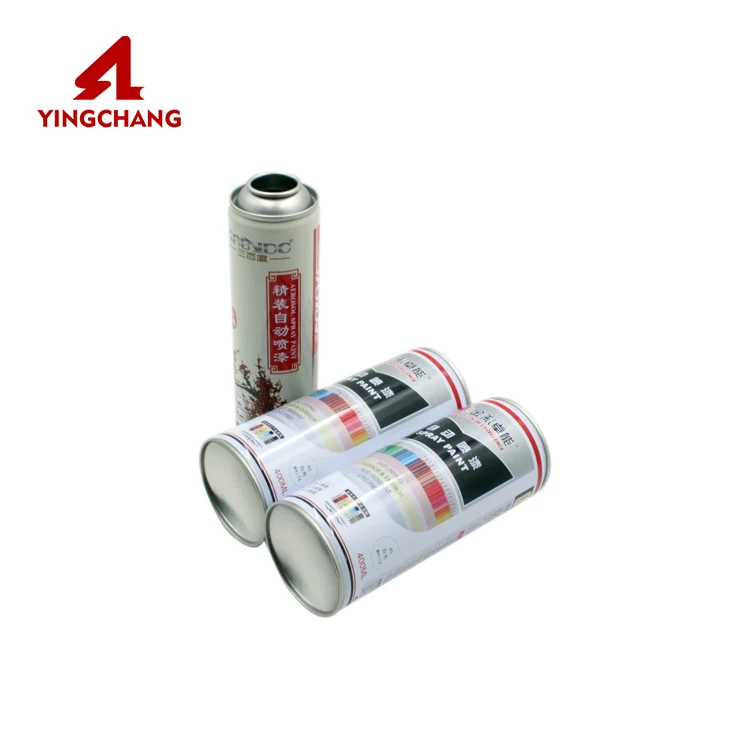 Necked-In Empty aerosol tin can for spray paint packaging