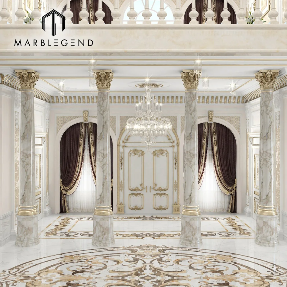 Имперская роскошная вилла waterject медальон мраморная инкрустация напольный дизайн арабский меджлис для продажи