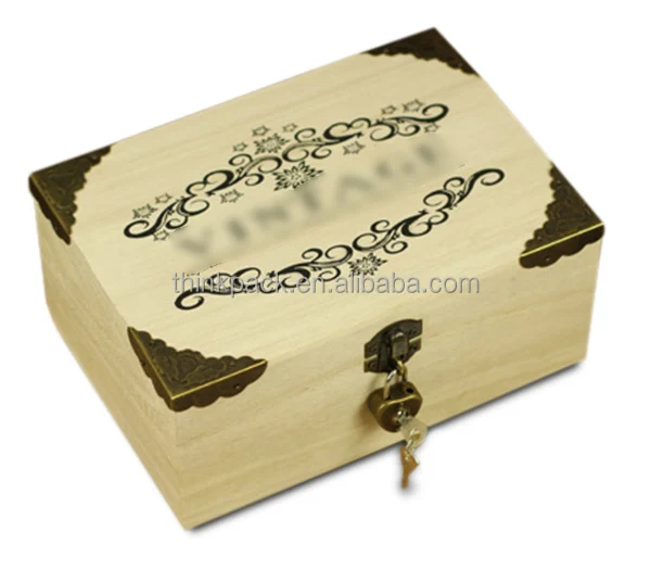 Custom Wooden Jewelry Box Black Spray Paint organizer Box High-end Gift Box