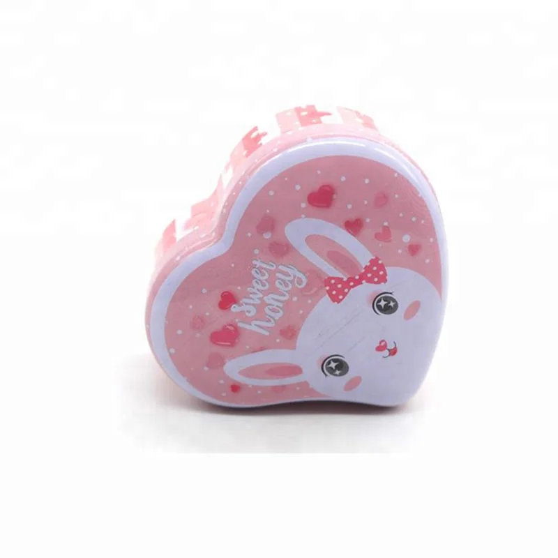 
Custom Heart-Shape Tin Box lovely Tin Cans for candy 