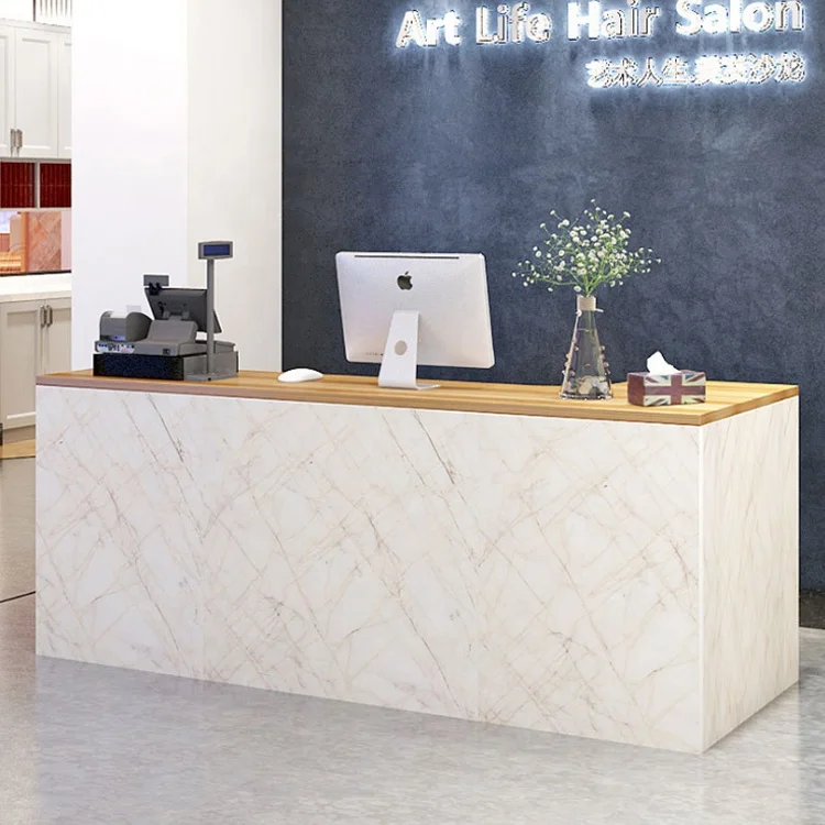 custom made  white salon reception desk  for commercial office