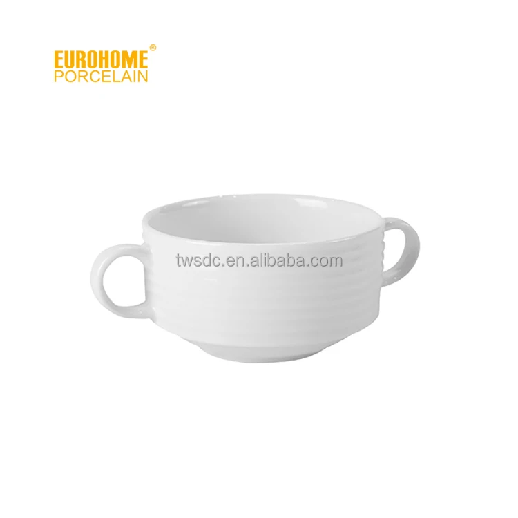 
Hotel ware plain white ceramic soup tureens with lid SBW001 