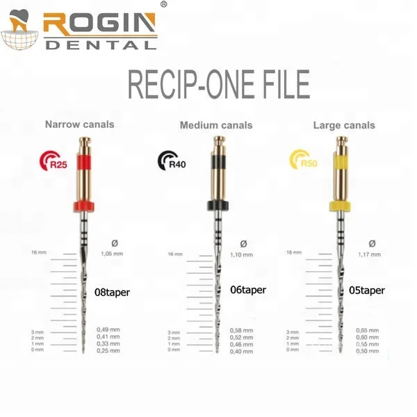 Dental material Niti Dental Rotary Files Recip-One File System Endodontic Files