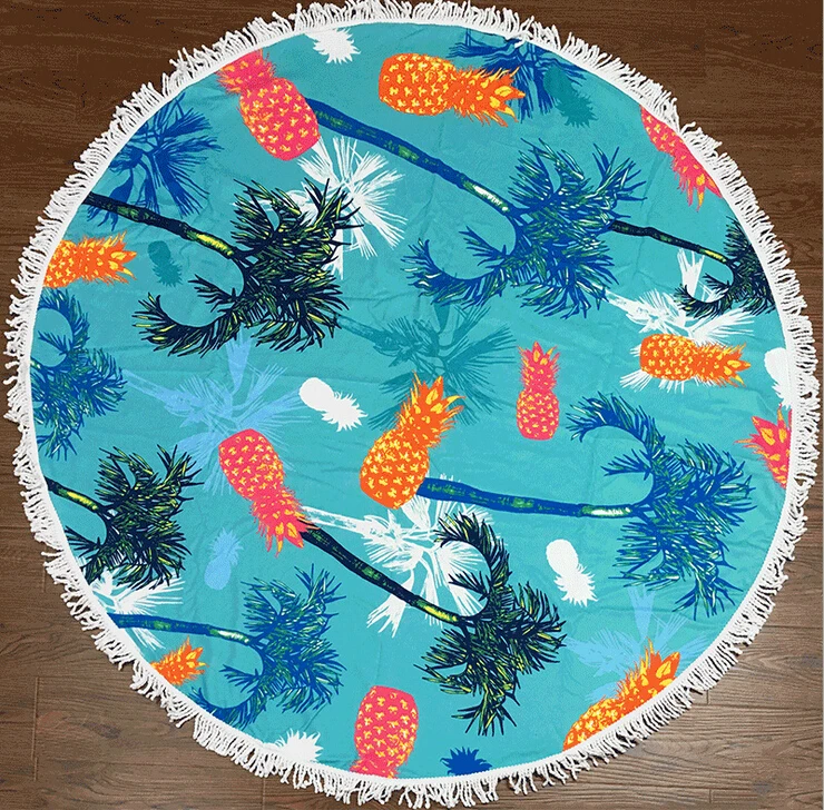 
Manufacturer thin round beach towel custom 