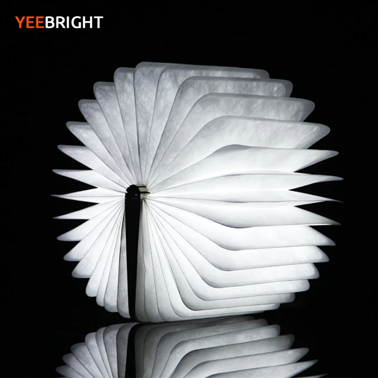 
Greenbar led night reading mini book decorative lights 360 degree folding book lamp 