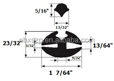 H type EPDM Solid Material Boat Car  Bus Glass Window Rubber,rubber glass car