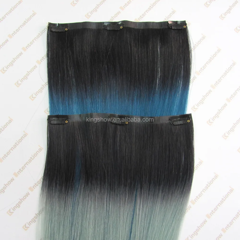 
high quality new product pu two tone synthetic clip hair bun pieces hair 
