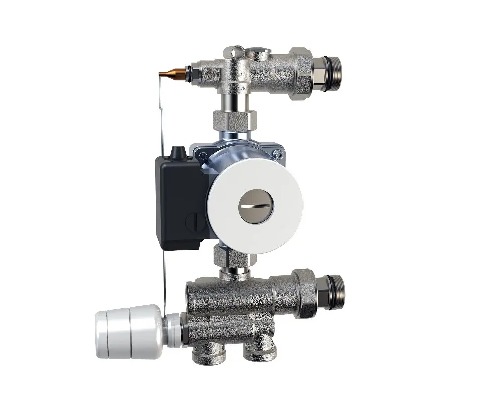 
Mixing Centre with pump Hot and Cold Water brass Mixing Station unferfloor pump station Made in China 