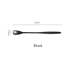 Stainless Steel Spoon Long Handle Mixing Coffee Spoon Gold Ice Cream Spoon