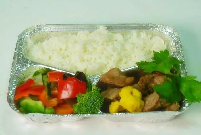 
3 sections divided tray disposable aluminum foil containers trays for food 