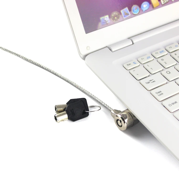 Portable Security Anti-theft Laptop Steel Cable Lock With Master Key For Retail Desktop Display