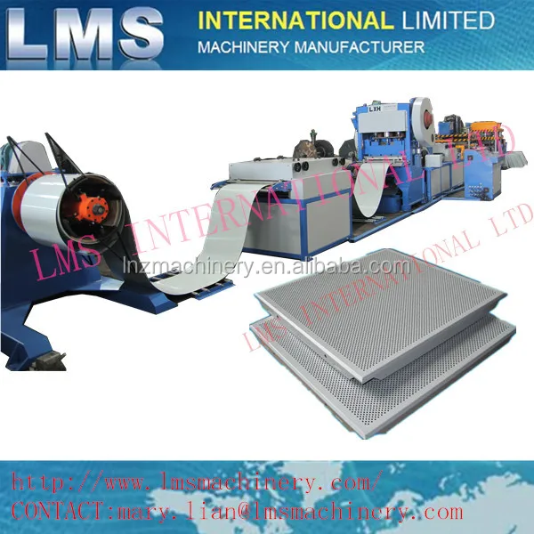 LMS Automatic 600x600 Aluminum Ceiling Tiles Machine Tile Forming for Floor with Motor Bearing Pump Gear Engine Core Components