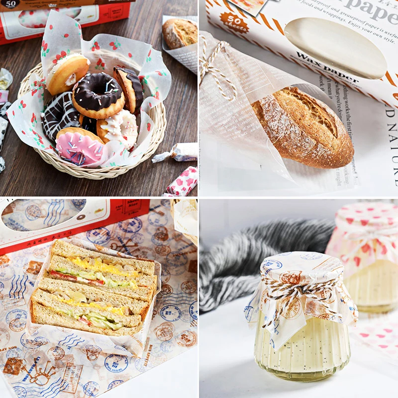 
Deli wrap paper wax wrapping paper for food packaging 