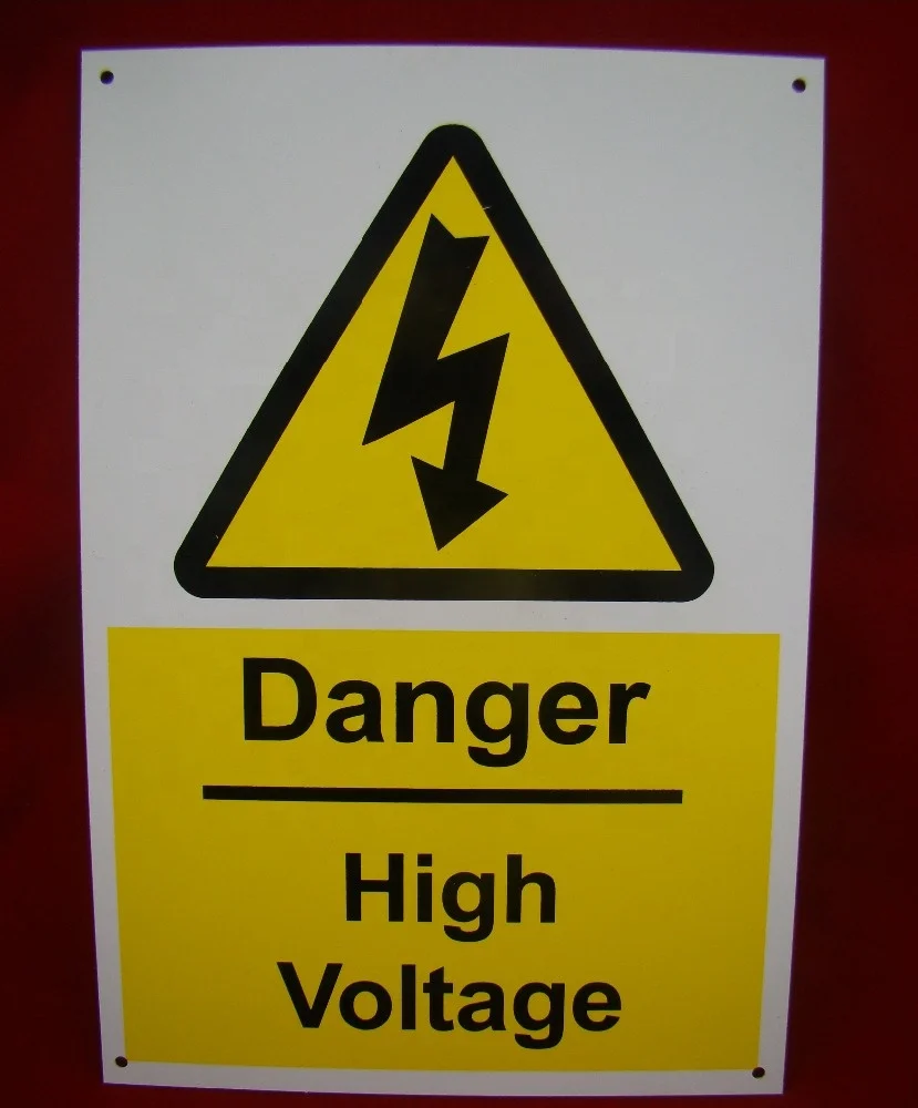 high quality custom high voltage danger warning sign
