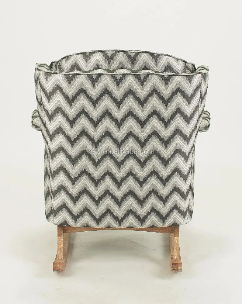 
Different color choose home furniture use fabric cover wood armchair/fabric wooden rocking chair(KY-3174) 