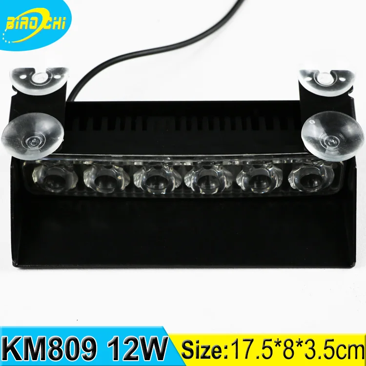 6 LED 17.5cm Deck Dash Light Windshield Amber Emergency Hazard Warning Flashing Strobe Light
