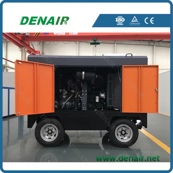 Винтовой портативный воздушный компрессор 600 куб ФТ/м 7 бар