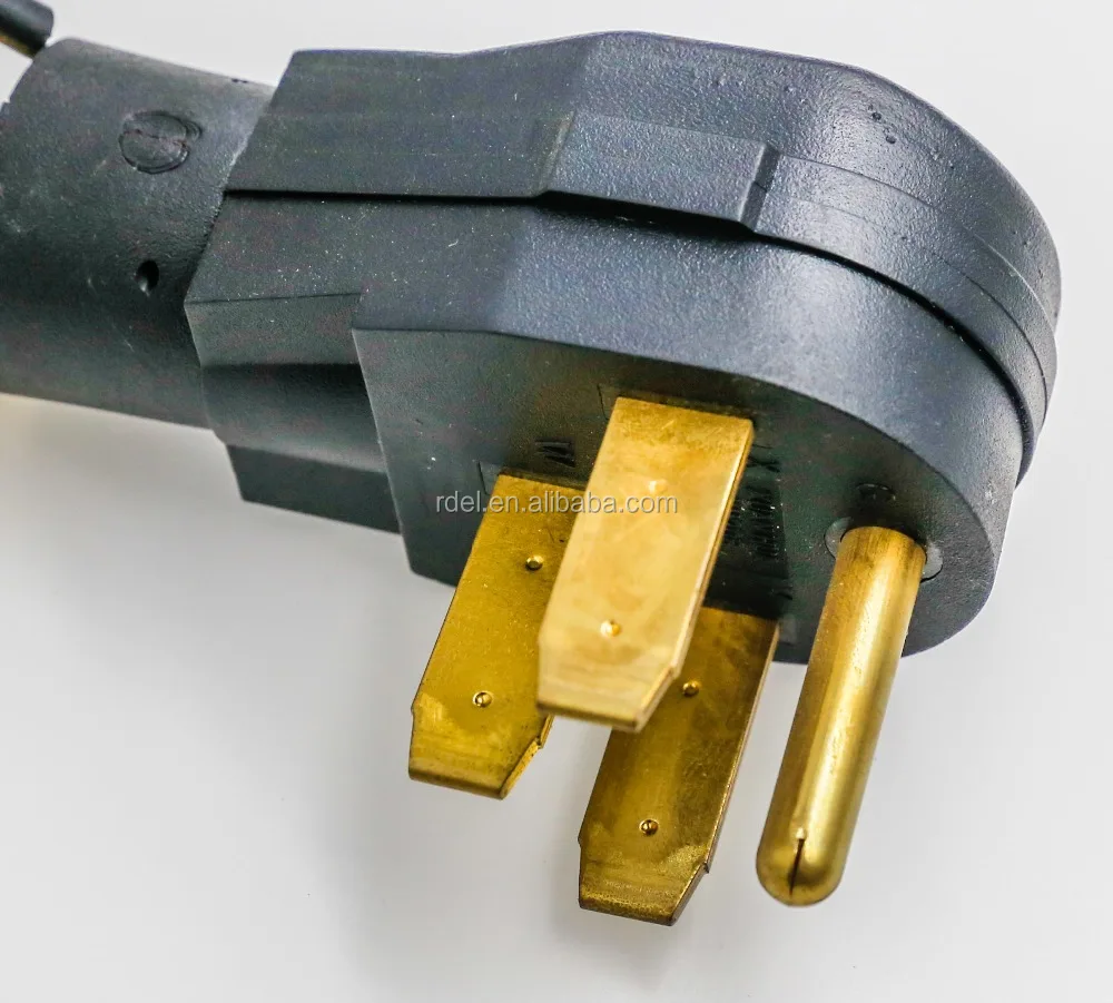 
6/2 & 8/1 Gauge 50 Amp SRDT Type 3 Wire Range Extension Cord Gray Right Angle, NEMA 10-50 
