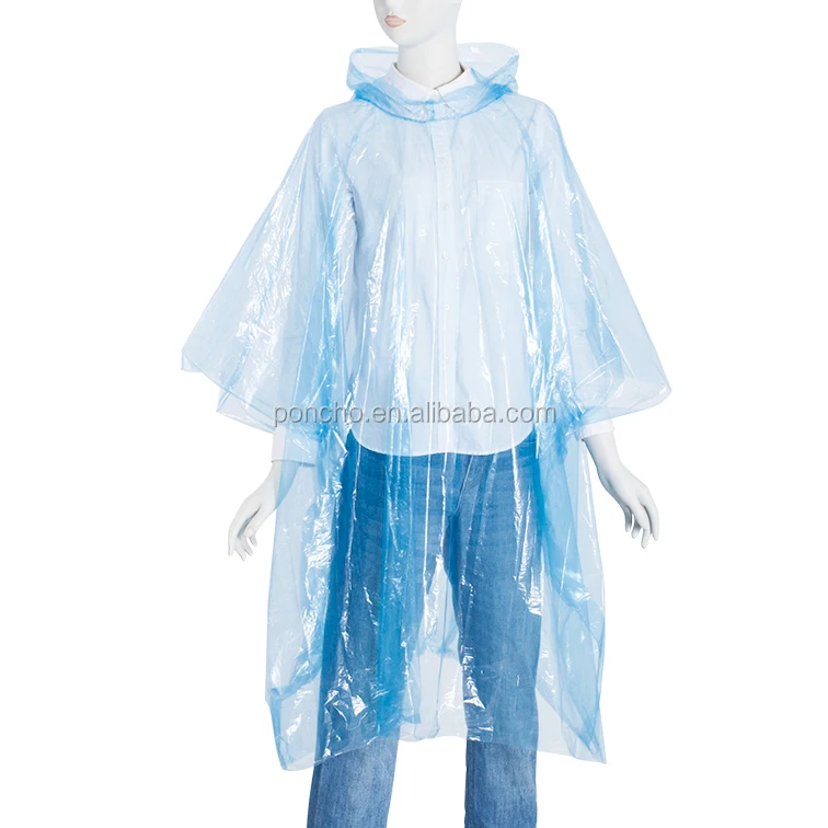 Promotional emergency PE rain poncho