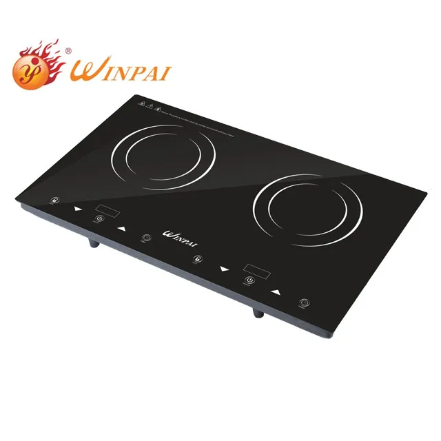 Two burners black crystal panel induktion induction cooker household appliances built-in induction cooker
